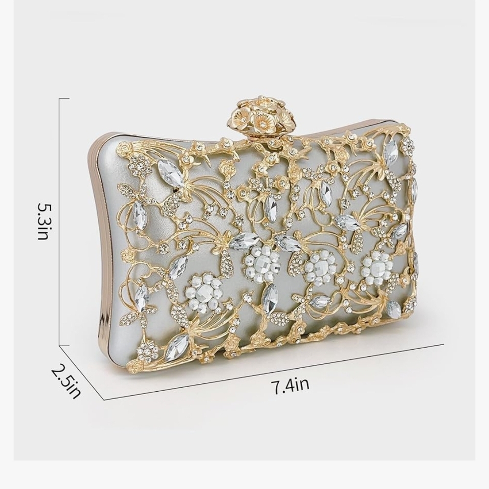 Elegant Gold and Silver Clutch - Picture 9 of 15